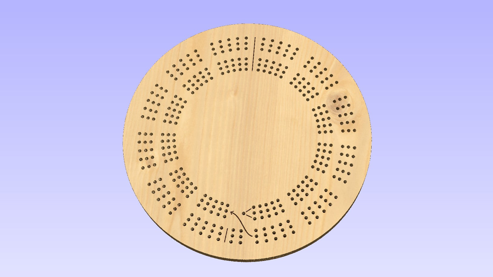 15 Inch Round Giant 3 Track Template