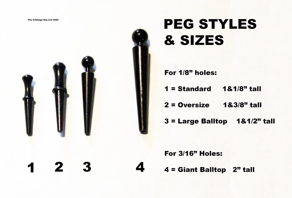 Metal Cribbage Pegs