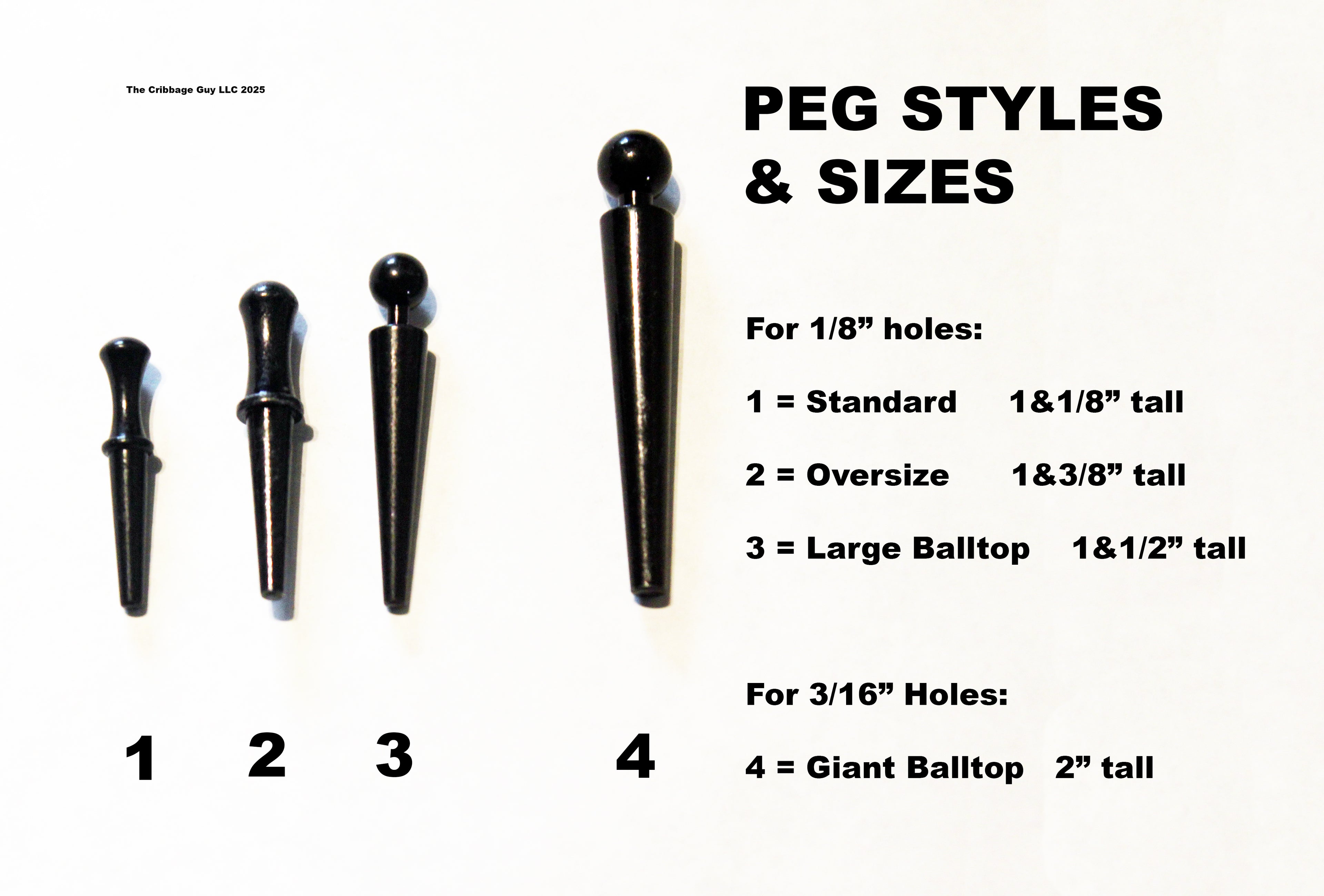 Metal Cribbage Pegs